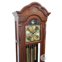211cm Walnut Grandfather Clock With Westminster Chime & Moon Dial By AMS image