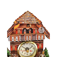 Wood Chopper & Deer Chalet Mini Wall Clock 23cm image