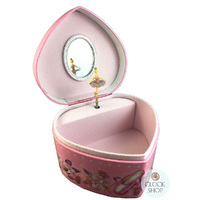 Pink Heart Ballerina Musical Jewellery Box (Tchaikovsky-Swan Lake) image