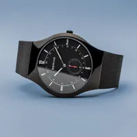 40mm Classic Collection Mens Watch With Black Dial & Milanese Strap By BERING image