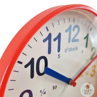 20cm Wickford Red Children's Time Teaching Wall Clock By ACCTIM image