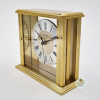 14cm Hamilton Gold Battery Table Clock With Floating Dial By ACCTIM image
