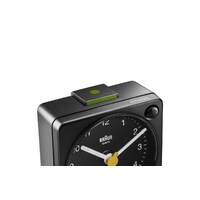 6cm Black Analogue Travel Alarm Clock By BRAUN image
