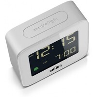 6cm White Digital Travel Alarm Clock By BRAUN image