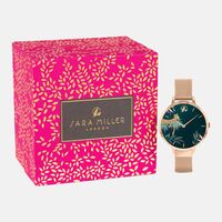 Rose Gold Tahiti Collection Forrest Green Leopard Dial By SARA MILLER image