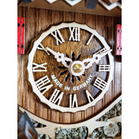 Wood Chopper & Waterwheel Battery Chalet Cuckoo Clock With Dancers 37cm By ENGSTLER image