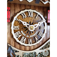 Wood Chopper, Waterwheel & Dancers Battery Chalet Cuckoo Clock 37cm By ENGSTLER image