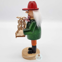 15cm Erzgebirge Vendor German Incense Burner With Red Hat image