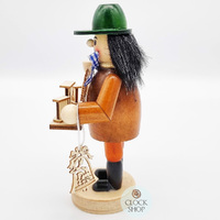 15cm Erzgebirge Vendor German Incense Burner With Green Hat image