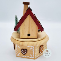 16cm Gingerbread House Wooden Music Box & Incense Smoker (Oh Christmas Tree) image