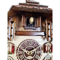 Black Forest Battery Chalet Cuckoo Clock With Bell Tower 32cm By TRENKLE image