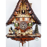 Erzgebirge Christmas Children Battery Chalet Cuckoo Clock 36cm By TRENKLE image