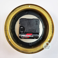 12.5cm Polished Brass Quartz Tide Clock With Black Dial By FISCHER image