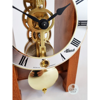 18cm Cherry Mechanical Skeleton Table Clock By HERMLE image