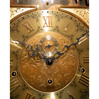 206cm Walnut Grandfather Clock With Tubular Bells & Triple Chime By HERMLE image