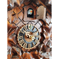 5 Leaf & Bird 1 Day Mechanical Carved Cuckoo Clock 20cm By HÖNES image