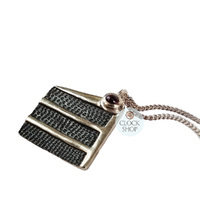 Sterling Silver Black Forest Cake Pendant With Rhodolite Garnet By Daniel Frey (Polished Finish) image