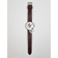 36mm Disney Icon Original Mickey Mouse Unisex Watch With Brown Leather Band image