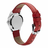DISNEY Petite Mickey & Minnie Mouse In Love Watch With Red Leather Band  image