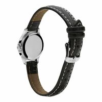 DISNEY Petite Mickey Mouse Watch With Black Croco Leather Band  image