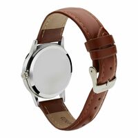 35mm Disney Bold Goofy Unisex Watch With Brown Leather Band & White Dial image