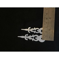 White Cuckoo Clock Plastic Hands Square Hole 55mm / 50mm image