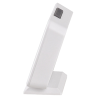 8cm Vega White LCD Digital Alarm Clock With Weather Station By ACCTIM image