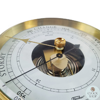 20cm Polished Brass Barometer By FISCHER image