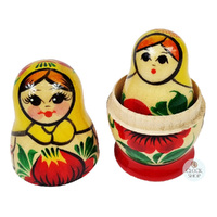 Kirov Russian Dolls- Yellow Scarf & Red Dress 7cm (Set Of 4) image