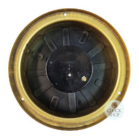 12.5cm Polished Brass Barometer With Black Dial By FISCHER image