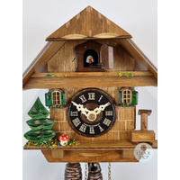 House with Water Trough 1 Day Mechanical Chalet Cuckoo Clock 16cm By ENGSTLER image