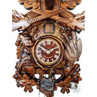 After The Hunt Battery Carved Cuckoo Clock 50cm By ENGSTLER image
