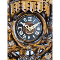 Before The Hunt Battery Carved Cuckoo Clock With Dancers 42cm By ENGSTLER image