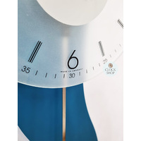 70cm Blue Wave Modern Wall Clock With Pendulum By HERMLE image