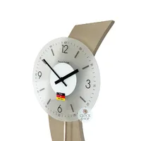70cm Beige Wave Modern Wall Clock With Pendulum By HERMLE image