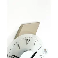 70cm Silver Wave Modern Wall Clock With Pendulum By HERMLE (Small Imperfections) image