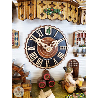 Bavarian Beer Drinkers 8 Day Mechanical Chalet Cuckoo Clock With Dancers 38cm By HÖNES image