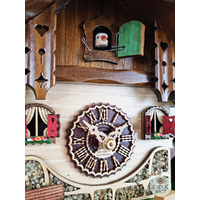 Dog & Bell Tower 1 Day Mechanical Chalet Cuckoo Clock 24cm By TRENKLE image