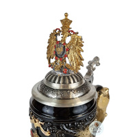 Deutschland Golden Eagle Beer Stein With Golden Eagle On Handle & Lid 0.75L By KING image