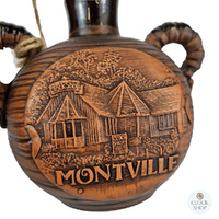 Medieval Style Ceramic Bottle With Clock Shop Montville Logo 0.4L image