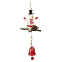 7cm Figurine On Star With Bell Hanging Decoration- Assorted Designs image