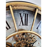 46.5cm Alford Copper Wall Clock With Moving Gears By COUNTRYFIELD image