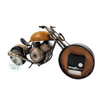 14.5cm Orange Motorbike Battery Table Clock By COUNTRYFIELD image