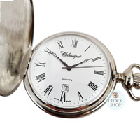 48mm Rhodium Unisex Pocket Watch With Crest By CLASSIQUE (Roman) image