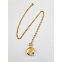 23mm Gold Womens Pendant Watch With Brushed Finish By CLASSIQUE (Roman) image
