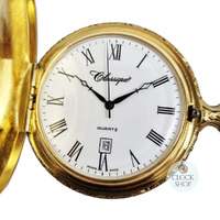 48mm Gold Unisex Pocket Watch With Three Horses By CLASSIQUE (Roman) image