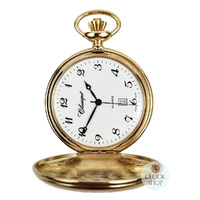 4.8cm Crest Gold Plated Pocket Watch By CLASSIQUE (Arabic) image