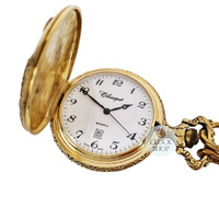 48mm Gold Mens Pocket Watch With Fisherman By CLASSIQUE (Arabic) image