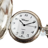 4.8cm Equestrian Riders Rhodium Plated Pocket Watch By CLASSIQUE (Arabic) image