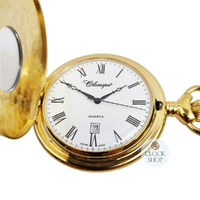 48mm Gold Unisex Pocket Watch With Open Dial & Swirl By CLASSIQUE (Roman) image